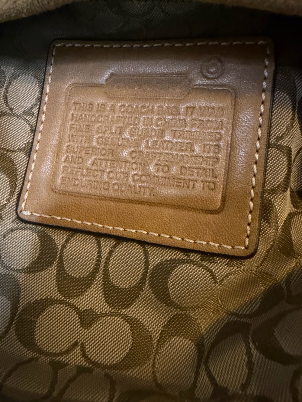 Vintage Coach Legacy Mini Tan Suede Shoulder Bag Handbag Y2K - Picture 13 of 16